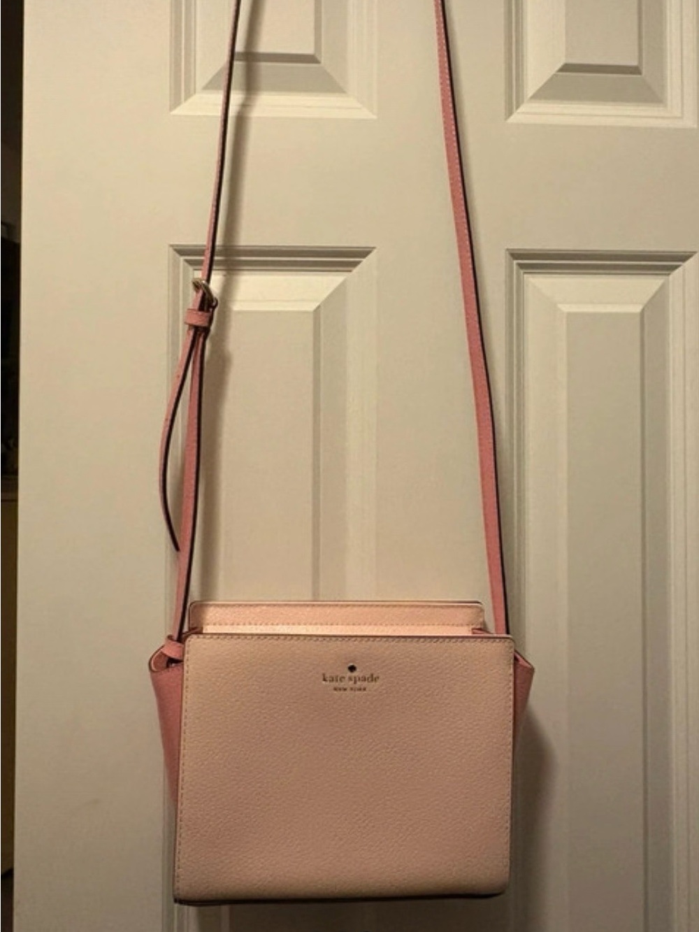 kate spade Blush Pink Pebbled Leather Crossbody Bag - Picture 3 of 6